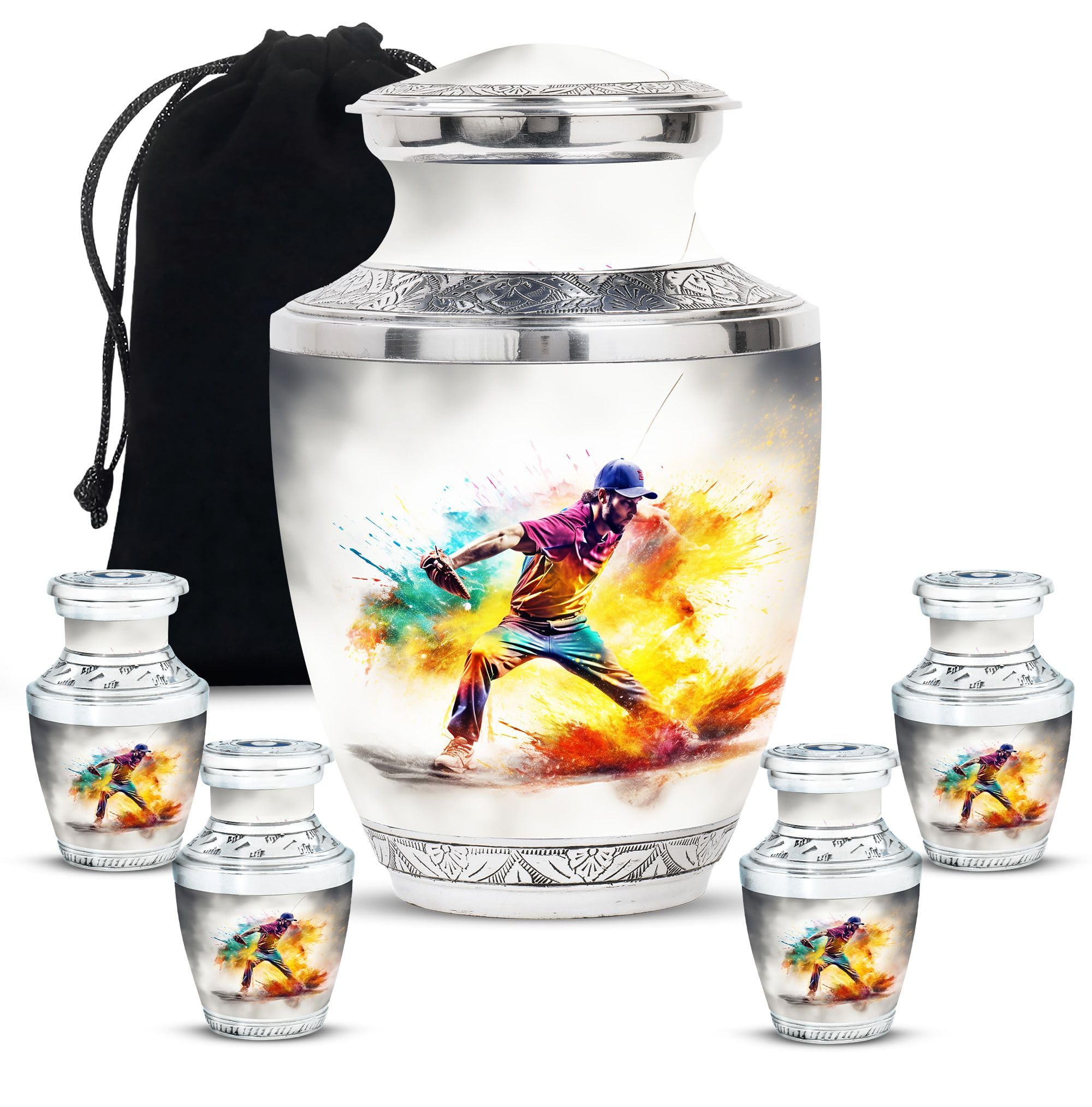 YATHABHISA Baseball Adult Cremation Funeral Urn for Human Ashes ...