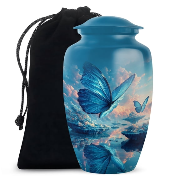 YATHABHISA Butterfly Urn for Ashes, Large Cremation Urns for Human Ash, Funeral & Burial for Adult, Decorative Gift for Mother, 10 Inch