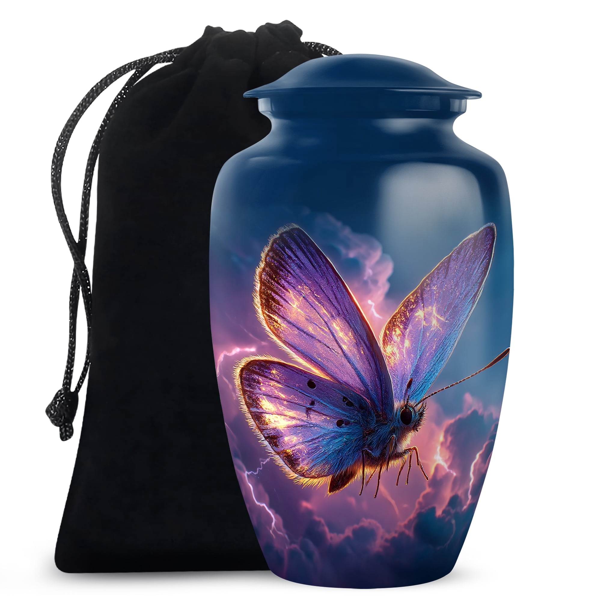 YATHABHISA Butterfly Urn for Ashes, Large Urns for Human Ash, Funeral & Burial Cremation for Adult, Decorative Gift for Father, 10 Inch