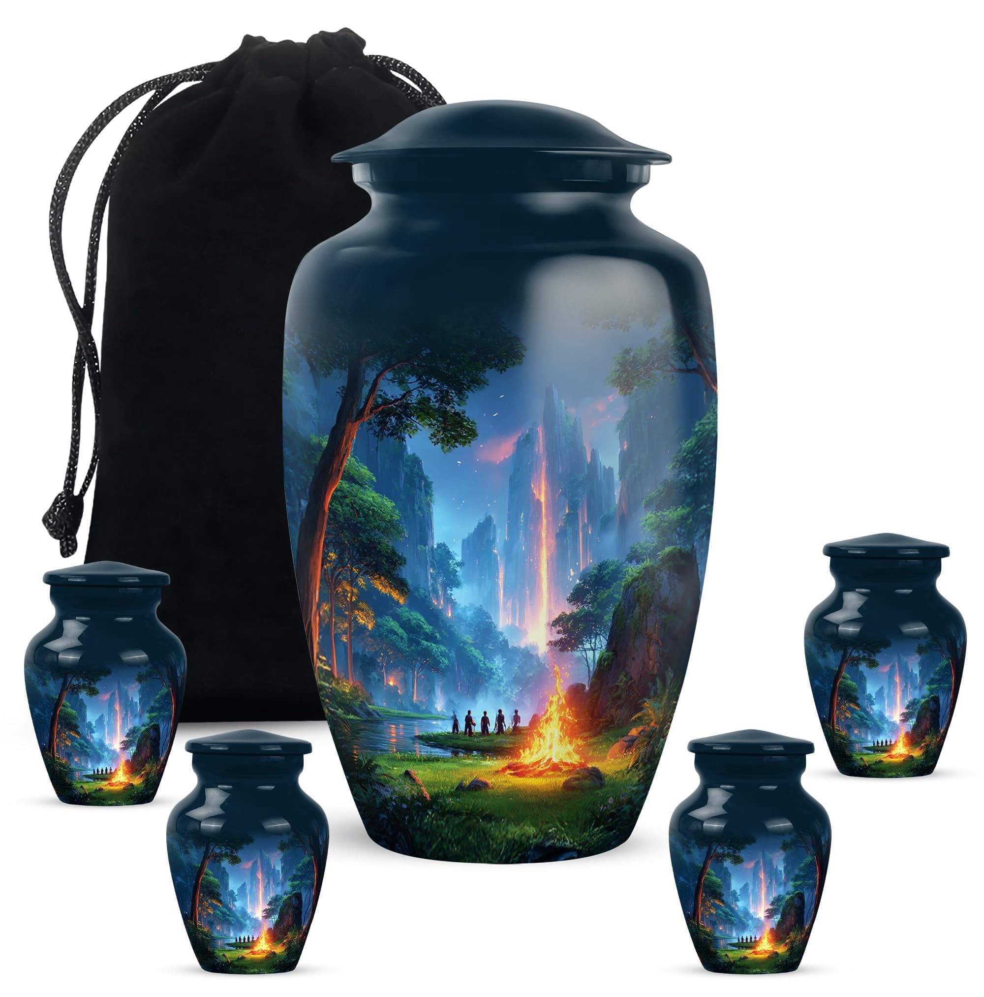 YATHABHISA Campfire Adult Cremation Funeral Urn for Human Ashes ...
