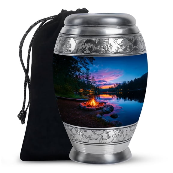 YATHABHISA Campfire Urn for Ashes, Large Cremation Urns for Human Ash, Funeral & Burial for Adult, Decorative Gift for Female, 10 Inch