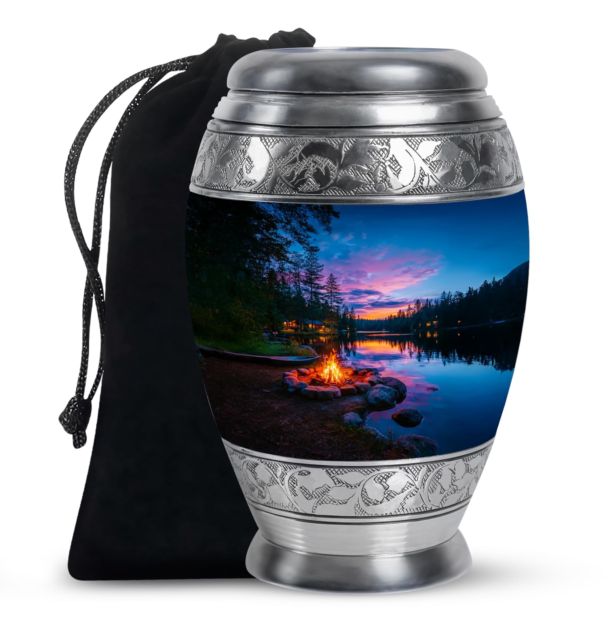 YATHABHISA Campfire Urns for Human Ashes, Campfire Burial Cremation Urn for Ash, Memorial Gift for Male, Medium, 6 Inch