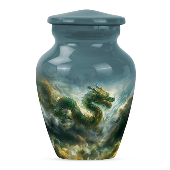 YATHABHISA Dragon Urn, Urn for Human Ashes Female and Male (Size 3 Inch) - Mini Keepsake Urns for Human Ashes Male - Small Urn Ashes Keepsake - Pack of 1 - Cremation Urn Human Adult Ashes, Black
