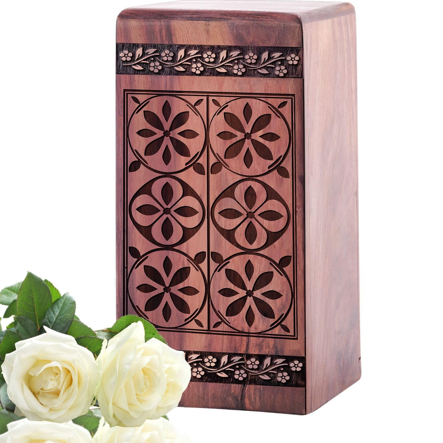 YATHABHISA Pattern Urn, Wooden Urns For Ashes Adult Male, Pattern Wood ...