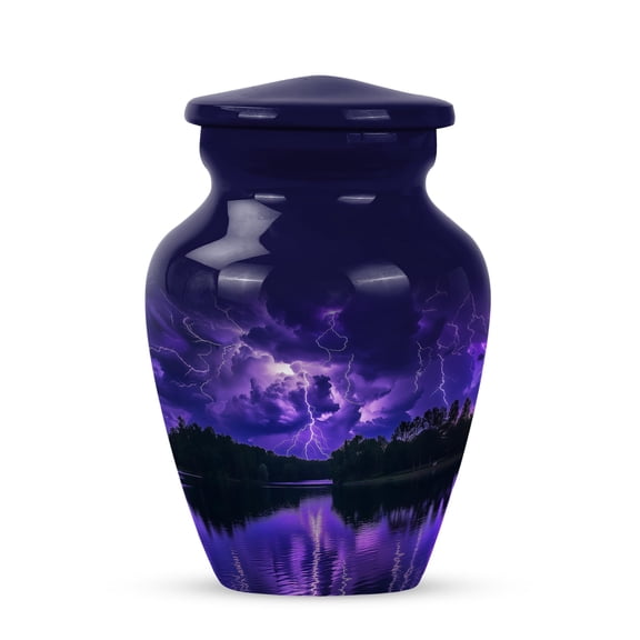 YATHABHISA Purple Urns for Ashes, Cremation Keepsakes Ash, Decorative Urn for Human Adult, Memorial Gift for Men &Women, Funeral & Burial Remains, Purple, 3 Inch