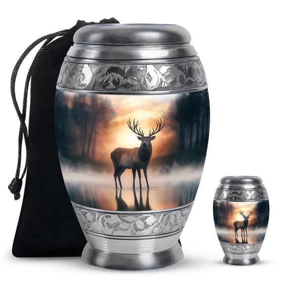 YATHABI Blue Small Keepsake Urn for Grandma  Mini Ashes Holder Female  Tiny Memorial Container for Grandmother  Cremation Keepsake- 3 Inch (Pack Of 4)