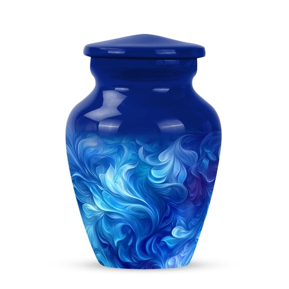 YATHABI BlueKeepsake Urn for Human Ashes Mini Memorial Container Small Ash Holder for Adult Remains Tiny Cremation Urn Female-3 Inch (Pack Of 2)