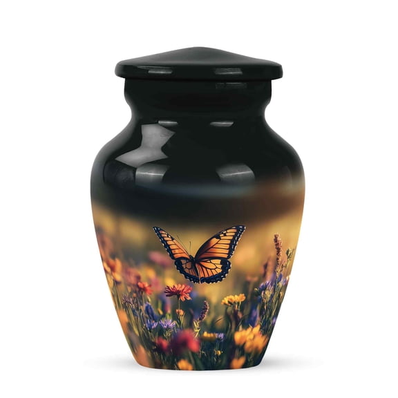 YATHABI Butterfly Small Urn For Human Ashes Keepsake - Mini Burial Urn For Human Ashes Adult Male & Female - Human Remains - 3 Inch (Pack of 2)