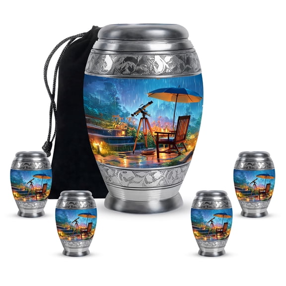 YATHABI Crow Small Keepsake Urn for Women Cremation Container for Mom Mini Funeral Ashes Holder - 3 Inch (Pack Of 2)