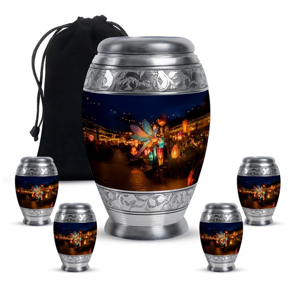 YATHABI Elephant Keepsake Urn for Grandpa Ashes Small Cremation Memorial Holder Miniature Ashes Container for Men Tiny Funeral Ash Urn-3 Inch (Pack Of 2)