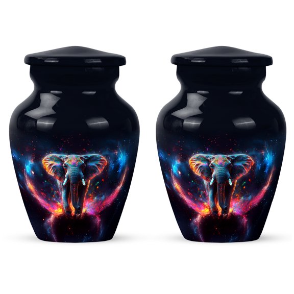 YATHABI ElephantKeepsake Urn for Brother Mini Funeral Ashes Holder Tiny Cremation Memorial for Male Remains Small Ash Container for Men- 3 Inch (Pack Of 4)