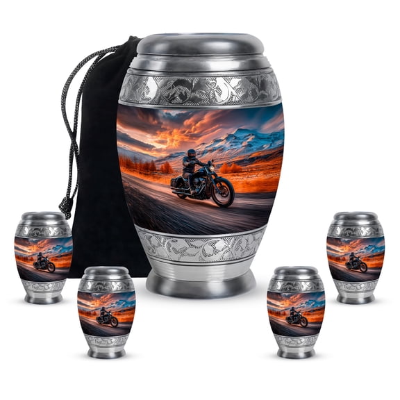 YATHABI Fishing Keepsake Urn for Parents Small Ash Holder for Mom and Dad Miniature Memorial Container Cremation Ashes Urn- 3 Inch (Pack Of 4)