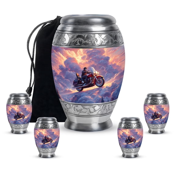 YATHABI Fishing Tiny Keepsake Urn for Brother  Mini Memorial Ash Holder  Small Cremation Container for Men  Funeral Ashes Urn- 3 Inch (Pack Of 4)