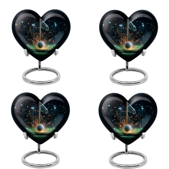 YATHABI Golf_Ball Mini Cremation Urn for Ashes  Keepsake Ash Holder for Dad  Small Funeral Memorial Urn - 3 Inch (Pack Of 4)