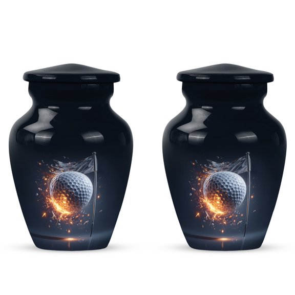 YATHABI Golf_Ball Small Cremation Urn for Mom  Miniature Ashes Holder for Women  Keepsake Urn for Human Remains - 3 Inch (Pack Of 4)