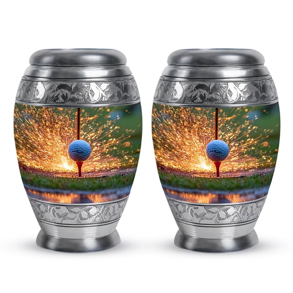 YATHABI Golf_Ball Tiny Cremation Urn for Dad  Small Ashes Container for Human Remains  Keepsake Funeral Urn for Men - 3 Inch (Pack Of 4)