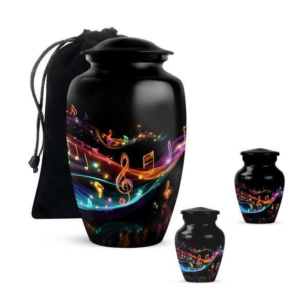 YATHABI Lavender Peace at Sunset Hill Large Funeral Urns For Adult Ashes Women & Men - Small Keepsake Urns For Human Ashes For Mother & Father - 1 Large, 4 Small