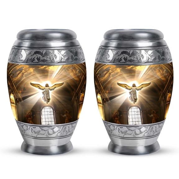 YATHABI Lavender Peace at Sunset Hill Small Keepsake Urns For Human Ashes For Brother & Sister - Large Funeral Urns For Adult Ashes Women & Men - 1 Large, 2 Small