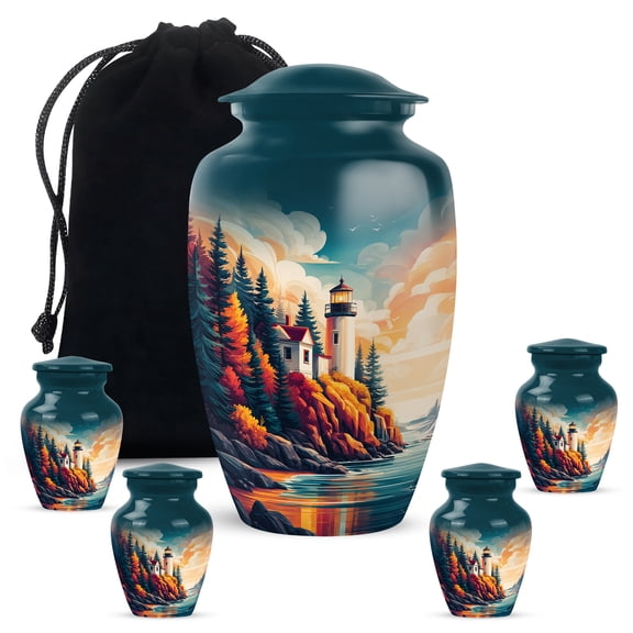 YATHABI Lighthouse Miniature Keepsake Urn for Grandma Tiny Memorial Holder for Female Ashes Small Cremation Container Ashes Urn Women -3 Inch