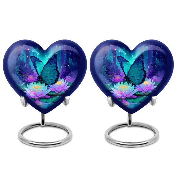 YATHABI Mountain Keepsake Funeral Urn for Women Small Human Ashes Container Miniature Cremation Urn for Mom- 3 Inch (Pack Of 2)