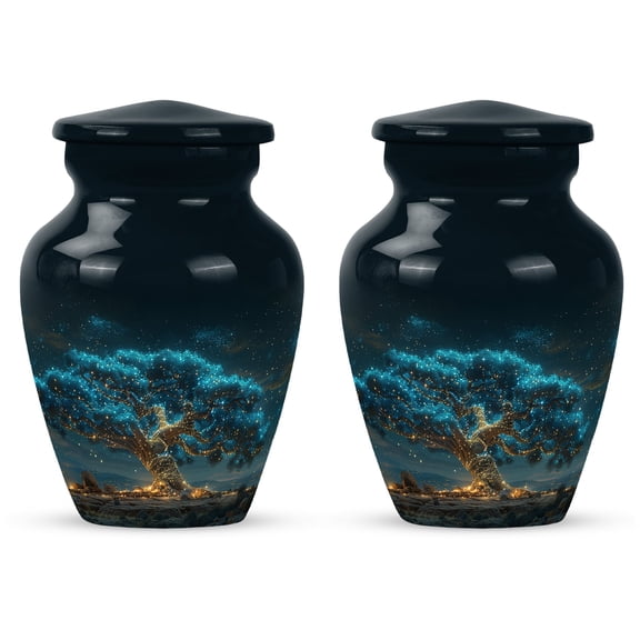 YATHABI Personalize/Custom Cosmic Dragonfly Cremation Large Decorative Urn - Ashes Holder - Urns For Human Ashes Adult Female - Urn For Ashes For Women - Funeral Urn For Ashes Adult Male - 10 Inch