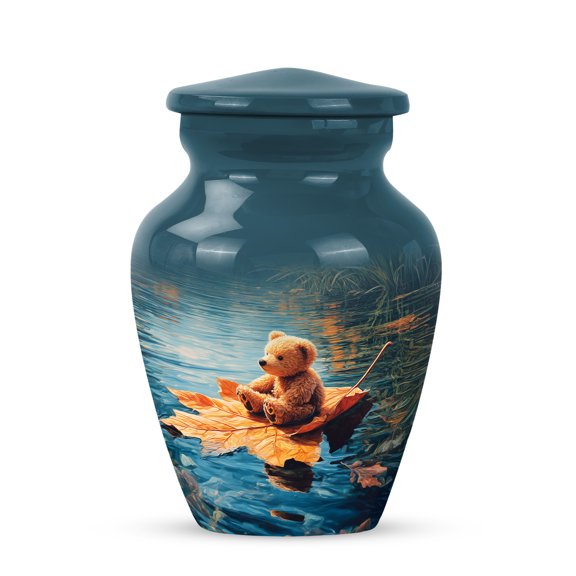 YATHABI Teddy Bear Keepsake Urn for Mom Ashes  Miniature Cremation Holder Female  Small Memorial Container Mother  Funeral Ashes Urn -3 Inch