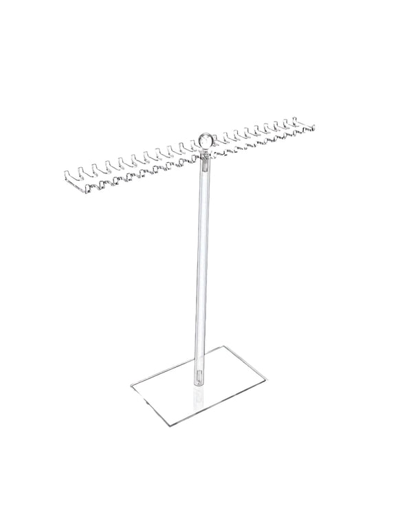 Acrylic Necklace Organizer, Clear Necklace Holder Stand, Acrylic Jewelry Organizer, Bracelet Hanging Organizer, Display Stand for Bangles, Rings, Earrings and Watch