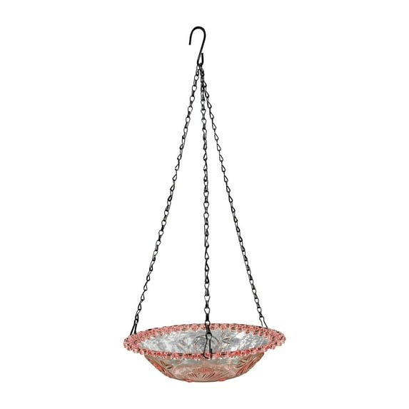 YATLTE Bird Baths Feeder, Hanging Birdbaths for Outdoors, Bird-Feeder Hanging for Garden Yard Outside, Birdbath Plate Tray Hanging Bird Water or Bird Seed for Outdoors