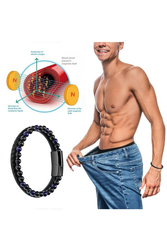 Bracelet Bangle, Natural Agate Stone Leather Beaded Bracelet, Natural Stone Healing Bracelet, Bracelet Braided Rope Natural, Stress Relief Yoga Beads Anxiety Bracelet