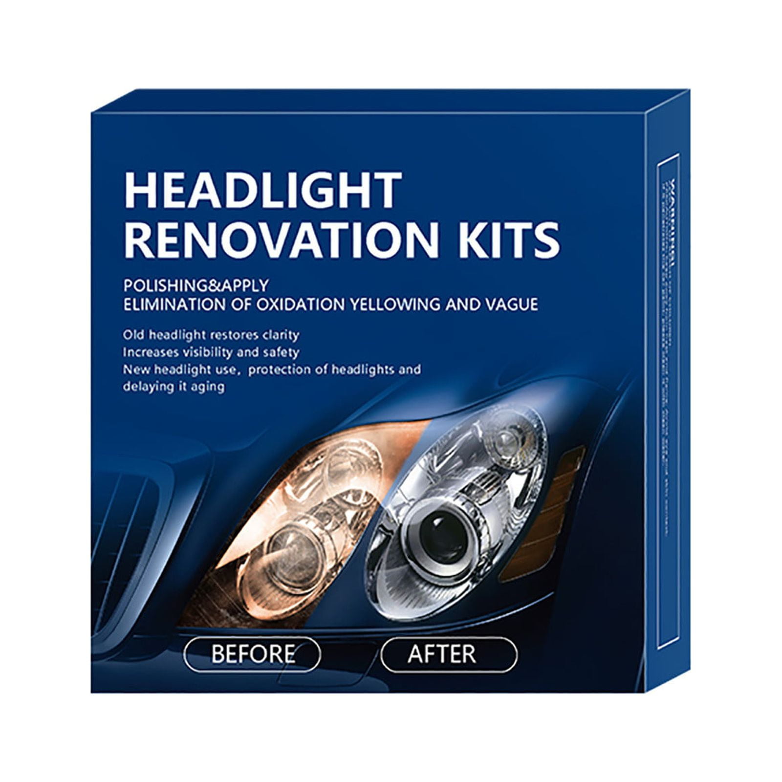 YATLTE Car Headlight Restoration, Car Headlight Repair Agent Wipe New Headlight Restore Taillight Repair Kit, with Lens Restoration Cleaner