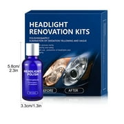 YATLTE Car Headlight Restoration, Car Headlight Repair Agent Wipe New Headlight Restore Taillight Repair Kit, with Lens Restoration Cleaner