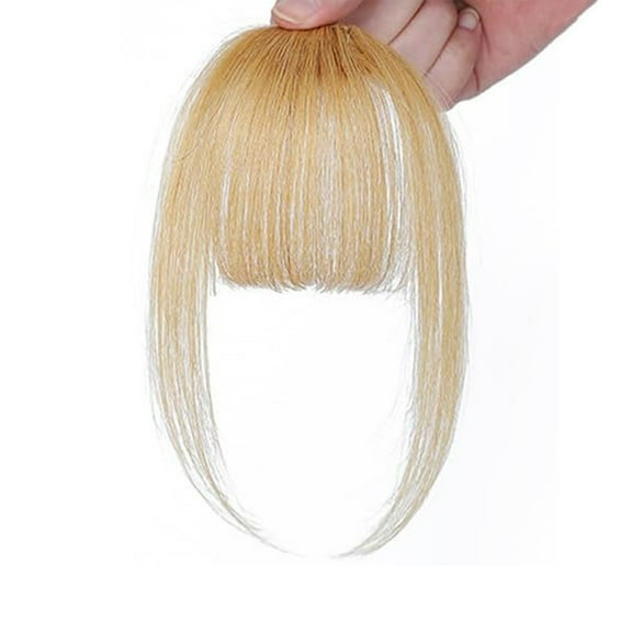 YATLTE Clip in Bangs, Human H Wispy Bangs Clip in H Extensions, Human H Wispy Bangs Clip in H Extensions, for women Fringe with Temples Hairpieces Faux Bangs for Daily Wear
