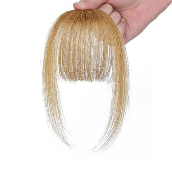 YATLTE Clip in Bangs, Human Hair Wispy Bangs Clip in Hair Extensions, Human Hair Wispy Bangs Clip in Hair Extensions, for women Fringe with Temples Hairpieces Faux Bangs for Daily Wear