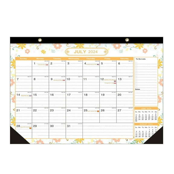 YATLTE Desk Calendar 2024-2025 from Jul, 18 Months Calendar with Schedules and Holidays, 17" X 12" Large Corner protectors with Thick Paper, Desk Calendar for Home & Office Planning