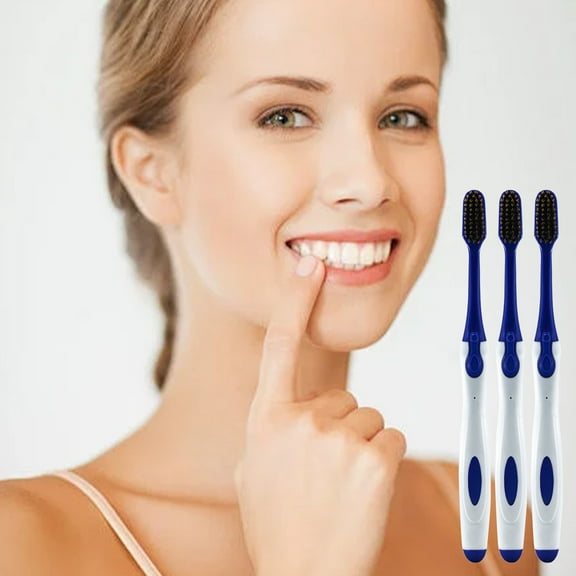 YATLTE Extra Soft Toothbrush for Adults with Wide Head – Ultra Soft Nano Bristles, Gentle Manual Toothbrush with Cover for Sensitive Teeth and Gums, 3 Pack, for Travel and Daily Use