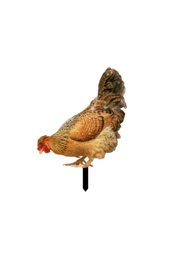 Garden Chicken Stakes, Rooster Decorative Garden Stakes, Yard Outdoor Arts Lawn Hen Inserts for Outdoor Gardens Backyards Lawns Chicken Garden Decor