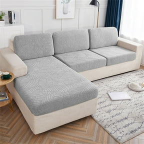 YATLTE Jacquard Couch Cushion Covers, Stretch Couch Cushion Slipcovers Replacement, Anti-Slip L Shape Separate Sofa Back Covers, Sofa Slipcover Backrests Protector