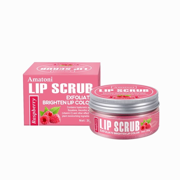 YATLTE Lip Scrub, Scrub for Dr, Cracked and Dark Lips, Strawberry Flavour, Exfoliate, Condition, Soothe & Hydrate, Vegan, Cruelty-Free Lip Care Product