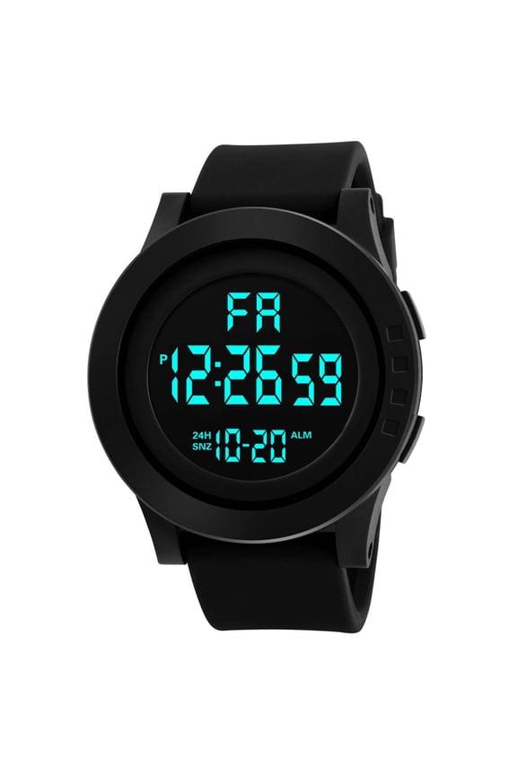 Men's Digital Sports Watch, Simple Digital Military Watches, Large Face Sport Electronic LED Double Time Waterproof Wrist Watches for Men with Stopwatch Alarm LED Backlight