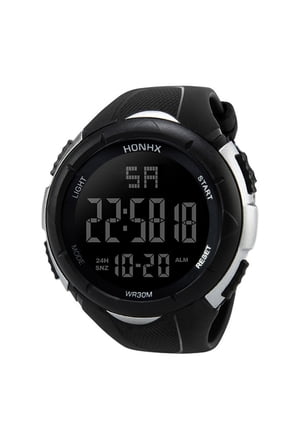 Mens Digital Watch Sports, Countdown Stopwatch Watch Mens Wrist Watch, Waterproof for Men with LED Back Ligh/Alarm/Date Simple Watch