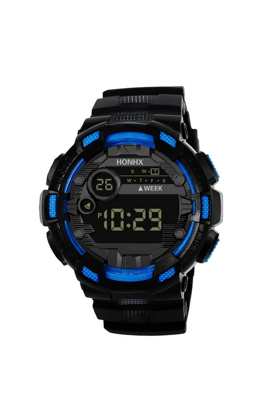 Mens Fashion Military Multifunction Digital Watches, Watch Waterproof, Backlight, Alarm, Stopwatch Features - Rugged Wristwatch for Training, Hiking