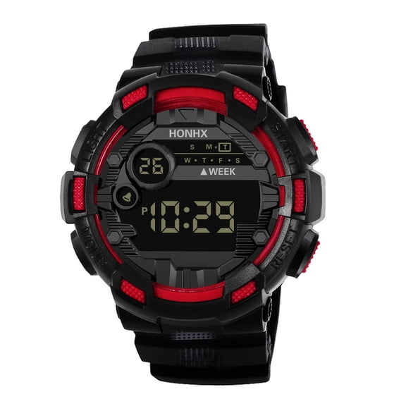 YATLTE Mens Fashion Military Multifunction Digital Watches, Watch Waterproof, Backlight, Alarm, Stopwatch Features - Rugged Wristwatch for Training, Hiking