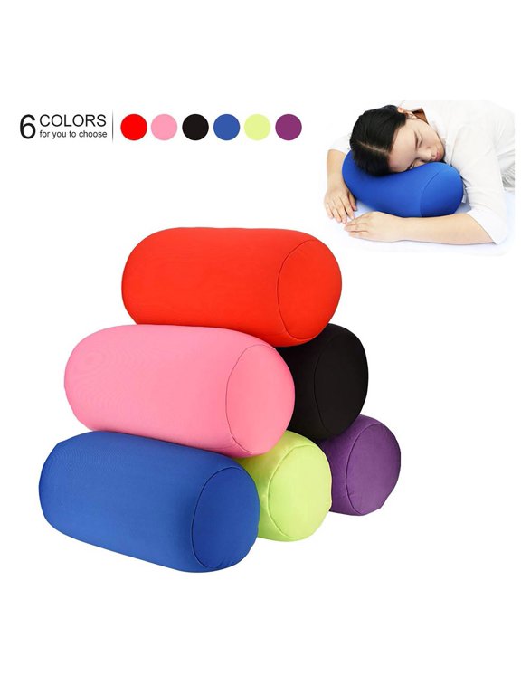 Microbead Bolster, Microbead Pillow, Comfort Mochi Squish Tube Bolster Cushion, Back Head Neck Support Sleeping Throw Pillows for Travel Home Sofa Bed