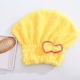 thumbnail image 1 of YATLTE Microfiber Hair Drying Cap, Hair Towel Cap, Fast Coral Velvet Hair Drying Towel with Bow-Knot, Plopping Towel for Women for Curly Long Thick Wet Hair, 1 of 7