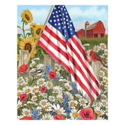 YATLTE Patriotic Diamond Art Painting, 4th of July Diamond Painting Kits for Adults Beginners, Round Diamond Art Painting Kits for Home Wall Decor, (30x40cm )