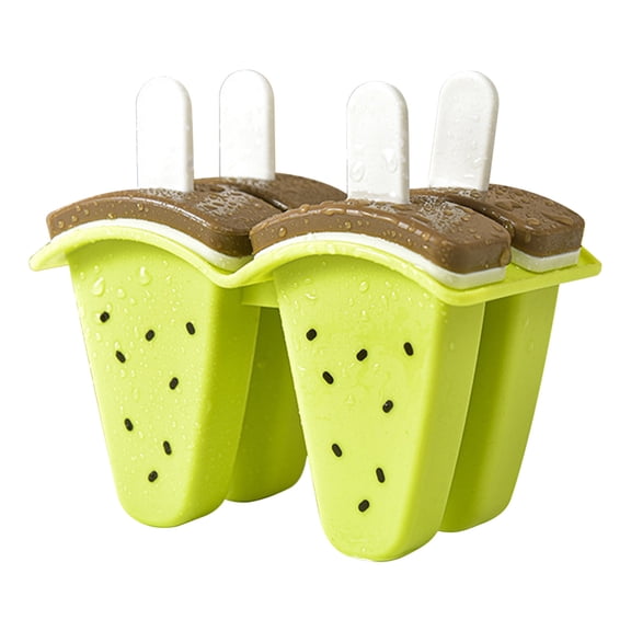 YATLTE Popsicle Mould, Watermelon Ice Popsicle Molds, Reusable Ice Maker, Popsicles Holder for Freezer, Homemade Ice Cream Pops Mold, Make Popsicles with Yogurt