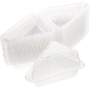 YATLTE Sandwich Container Disposable, Triangle Boxes for Cheesecake, Sandwich Triangle Case Plastic Packing Box, Clear Clamshell Food Containers Triangle Cake Containers with Lids Food Box