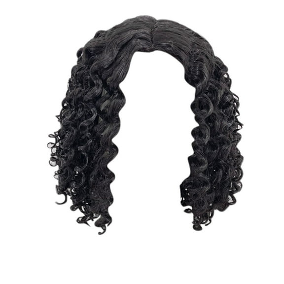 YATLTE Short Curly Wigs for Black Women, Loose Wave Lace Part Wig, Pure Color Nature Curly Synthetic Heat Resistant Weave Full Wigs for Women