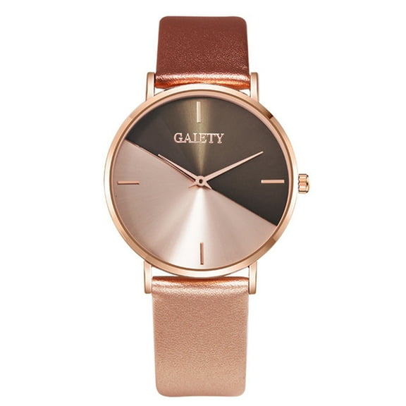 YATLTE Simplicity Creative Women Watch Genuine Leather, Elegant Women Watches, Ladies Business Wristwatch, Rose Gold Case Arabic Numerals Casual Dress Watches