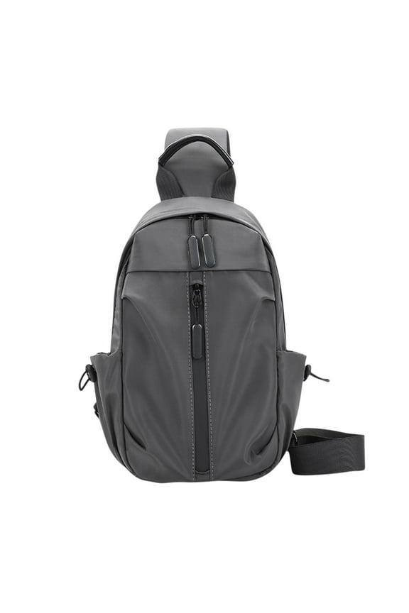 Sling Bag Crossbody, Adjustable Mini Backpack for Men Women, Lightweight One Strap Sling Bag for Hiking Walking Biking Travel USB Charger Port-Nylon